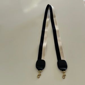 Claire V Black & Cream crossbody strap